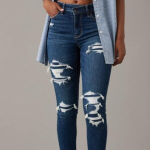 AE Next Level High-Waisted Patched Jegging Sz 10 Long